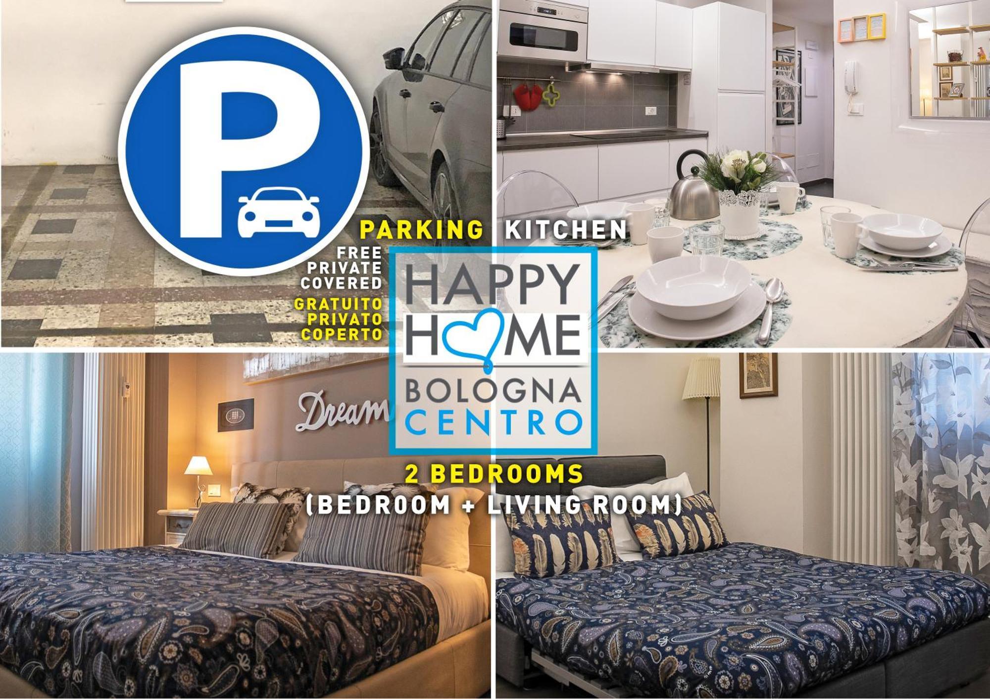 Happy Home Bo Centro Free Private Parking Self Check In 볼로냐 외부 사진